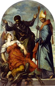 Saint Louis av Toulouse och Saint George, 1552. av Jacopo Robusti Tintoretto
