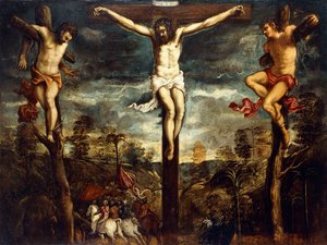 Korsfästelsen, 1554-55 av Jacopo Robusti Tintoretto