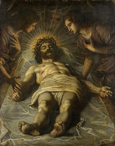 Den döde Kristus med två änglar av Jacopo Robusti Tintoretto