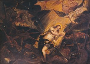 Katarinas martyrskap, av Jacopo Robusti, känd som Tintoretto (1518-1594), Patriarkalpalatset, Venedig, Italien av Jacopo Robusti Tintoretto