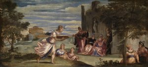 Tuccias prövning, ca 1555 (olja på duk) av Jacopo Robusti Tintoretto