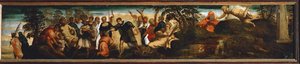Förutsägelsen till David (olja på trä) av Jacopo Robusti Tintoretto