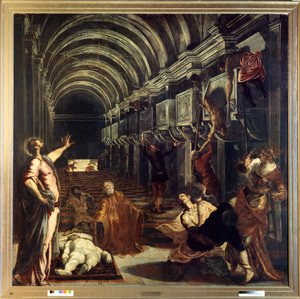 Upptäckten av Sankt Markus kropp av Jacopo Robusti Tintoretto