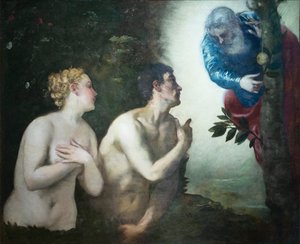Utvisningen av Adam och Eva från Edens lustgård av Jacopo Robusti Tintoretto