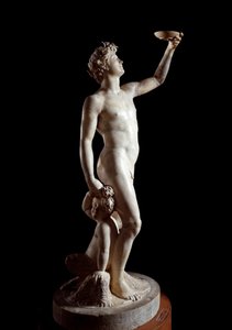Bacchus (Bacchus). Skulptur av Jacopo Sansovino (Jacopo Tatti) (1486-1570). Marmor. 1510 Höjd: 146 cm. Palazzo Bargello Florens