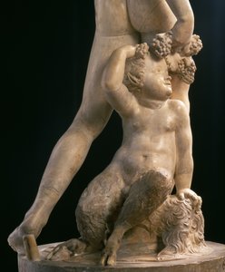Bacchus, detalj av nedre halvan, skulptur av Jacopo Sansovino (1486-1570) (marmor) (se även 79847)