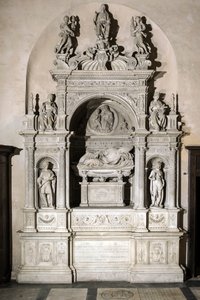 Begravningsmonument till hyllning till kardinal Girolamo Basso Della Rovere (marmorskulptur