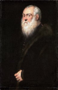 Tyska: Bildnis eines weißbärtigen Mannes Porträtt av kung Sigismund II Augustus (1520-1572) av Jacopo Tintoretto