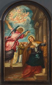 Ängeln förutsäger Saint Catherine of Alexandria om hennes martyrskap, 1570-talet.