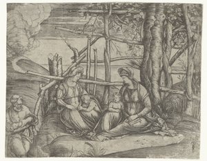Helig familj med Elisabeth och Johannes Döparen