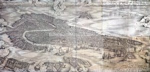 Stor perspektivplan - Venedig, ca 1500 (se även 416593, 416594, 416595)