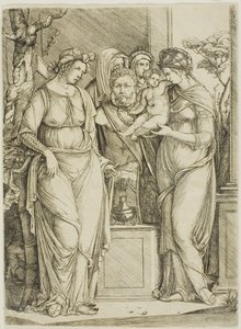 Offergåva till Priapus, den större plattan av Jacopo de