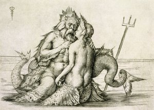 Triton med Nereid (gravyr) av Jacopo de