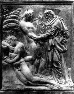 The Creation of Eva, panel från Porta Magna, c.1430 (marmor)