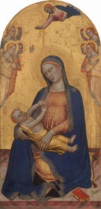 Madonna och barn med Gud Faderns välsignelse och änglar, ca. 13701375.