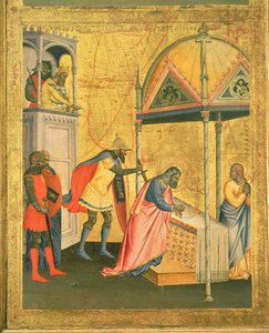 The Martyrium of St. Matthew, from the Altertavle of St. Matthew and Scenes from his Life, c.1367-70 (tempera on panel)swed