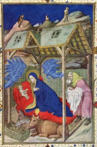MS 11060-11061 Notre-Dame-timmen: Prime, Kristi födelse, från Tres Riches Heures du Duc de Berry, tidigt 1400-tal, detalj av 67618
