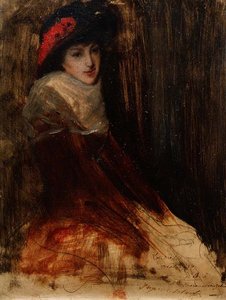 Studie av en ung flicka av Jacques Emile Blanche