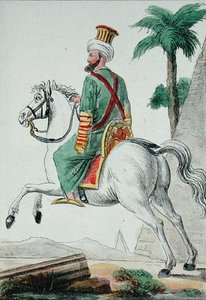 En Mameluk från Kairo i Egypten 1801, illustration från 