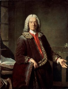 Porträtt av poeten och tragedianen Prosper Jolyot de Crébillon, 1746 av Jacques Andre Joseph Camelot Aved