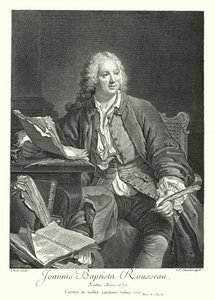 Jean-Baptiste Rousseau, fransk poet och dramatiker (gravyr) av Jacques Andre Joseph Camelot (after) Aved
