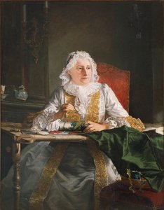 Porträtt av Madame Crozat av Jacques Andre Joseph Camelot Aved