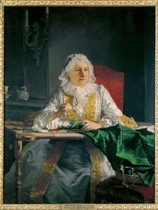 Porträtt av Mme Antoine Crozat ... (målning på duk) av Jacques Andre Joseph Camelot Aved