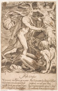 Apollo och Daphne av Jacques Androuet Ducerceau d.Æ.