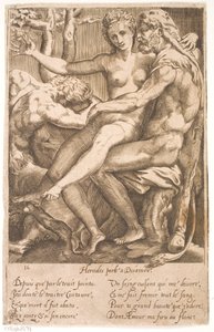 Hercules och Deianire av Jacques Androuet Ducerceau d.Æ.