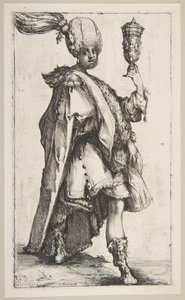 Balthasar, från Three Magi-serien, 1595-1616. av Jacques Bellange