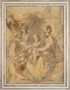 Helig familj med de heliga Anne och Maria Magdalena av Jacques Bellange