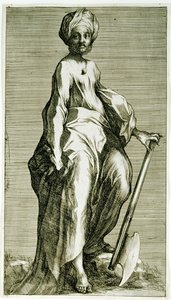 Saint Matthias, ca 1600-1616 (etsning och gravyr) av Jacques Bellange