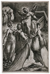 The Holy Women at the Sepulchre, 1613-16 (etsning och gravyr) av Jacques Bellange