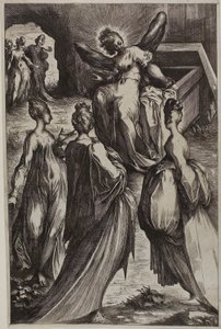 De tre Maria vid graven med ängeln av Jacques Bellange