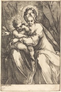 Jungfrun och barnet med en ros, ca. 16161617. av Jacques Bellange