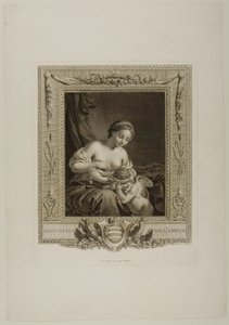 Utbildning av Amor (gravyr) av Jacques Bouillard