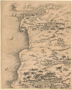 1. Tavla uppe till vänster ur ”Belägringen av La Rochelle” av Jacques Callot