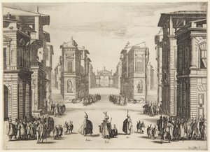 Akt 1, ur serien Soliman av Jacques Callot