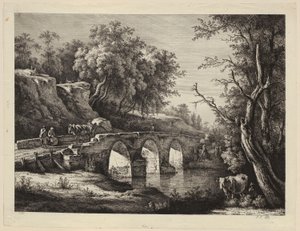 Vy över Rue Neuve i Nancy av Jacques Callot