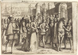 Ankomst till Valencia [recto] av Jacques Callot