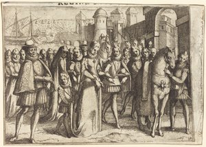 Ankomst till Valencia [framsida] av Jacques Callot