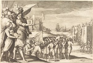 Angrepp på två fästningar, ca. 1614. av Jacques Callot