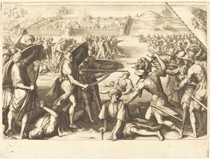 Assault on the Outer Forts of Bone, ca. 1614. av Jacques Callot