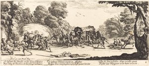 Attack mot en tränare av Jacques Callot