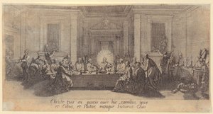 Badande, blad 3 i serien ”Landskap för Giovanni de’ Medici” av Jacques Callot