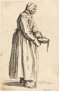 Tiggarkvinna med panna av Jacques Callot