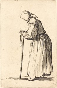 Tiggarkvinna med rosenkrans av Jacques Callot