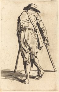 Tiggare med kryckor och hatt, bakifrån av Jacques Callot