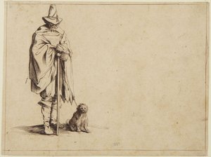 Tiggare med hund av Jacques Callot