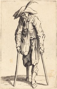 Begger med träben, c.1622 av Jacques Callot